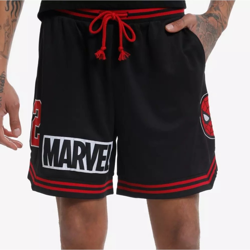 Unisex Marvel Spider-Man Basketball Shorts‎ Hot Topic
